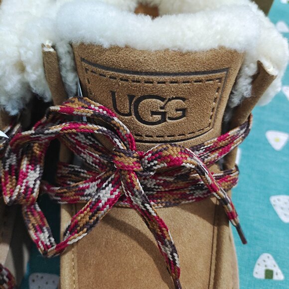 Ugg Women Funkarra Cabin Cuff Chestnut Ankle Platform Shoes - Picture 7 of 7